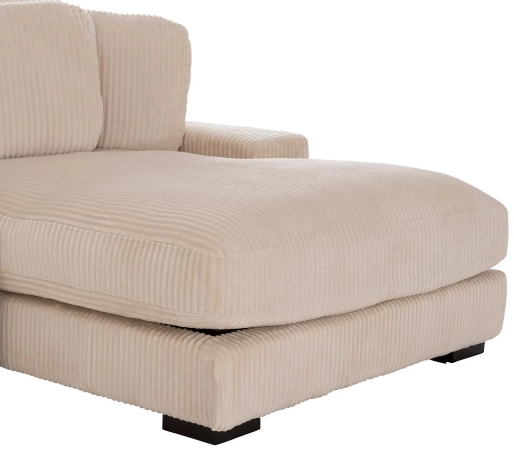 Γωνιακός Καναπές CRANFIELD Δεξιά γωνία Μπέζ Ριγέ ύφασμα 313x169x80Υεκ. 313x169x80 εκ.