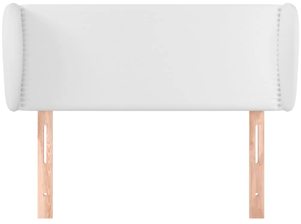 vidaXL Κεφαλάρι με Πτερύγια Λευκό 93x23x78/88 εκ. Συνθετικό Δέρμα