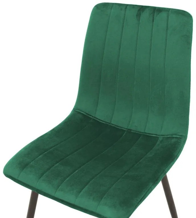 Καρέκλα Τραπεζαρίας Noor με Κυπαρισσί Βελούδο και Μαύρο Μεταλλικό πόδι 44x53x86εκ. 4αδα 44x53x86 εκ.