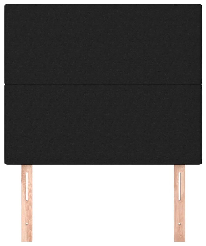 vidaXL Κεφαλάρια Κρεβατιού 2 τεμ. Μαύρο 100x5x78/88 εκ. Υφασμάτινο