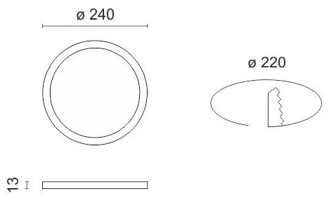 Slim LED οροφής 24W χωνευτό