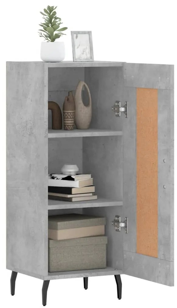 vidaXL Ντουλάπι Γκρι Σκυροδέματος 34,5x34x90 εκ. Επεξεργασμένο Ξύλο