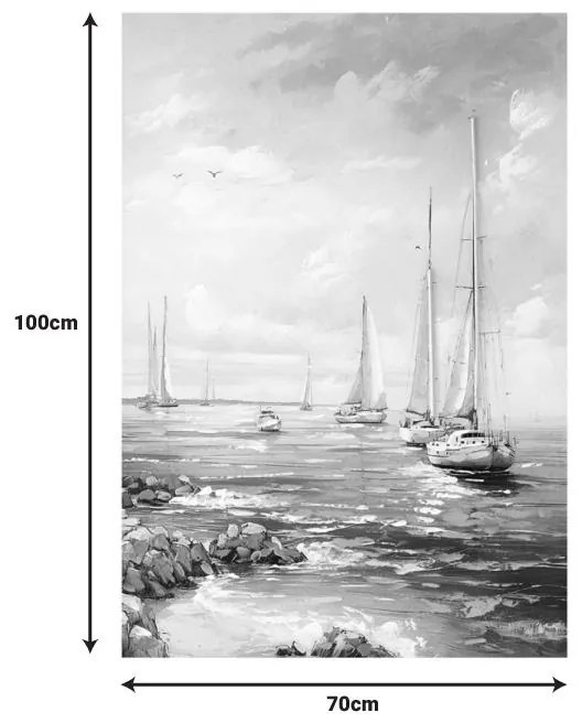 Πίνακας σε Καμβά Sailsy Inart 70x3x100εκ. 70x3x100 εκ.
