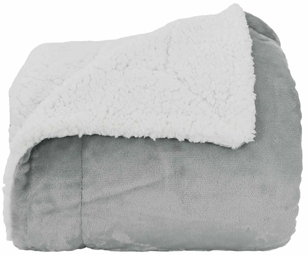 vidaXL Κουβέρτα Γκρι 130 x 150 cm Μαλλί