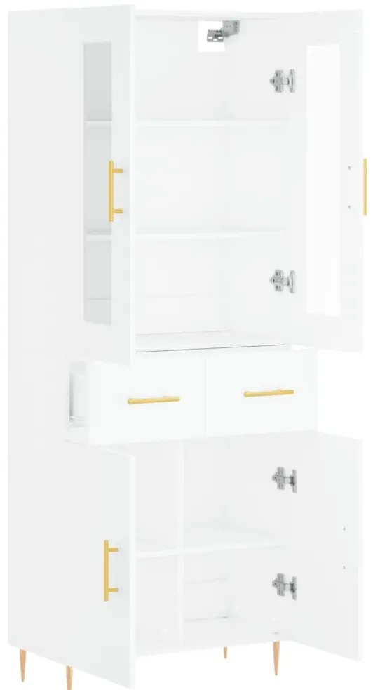 vidaXL Ντουλάπι Λευκό 69,5x34x180 εκ. από Επεξεργασμένο Ξύλο