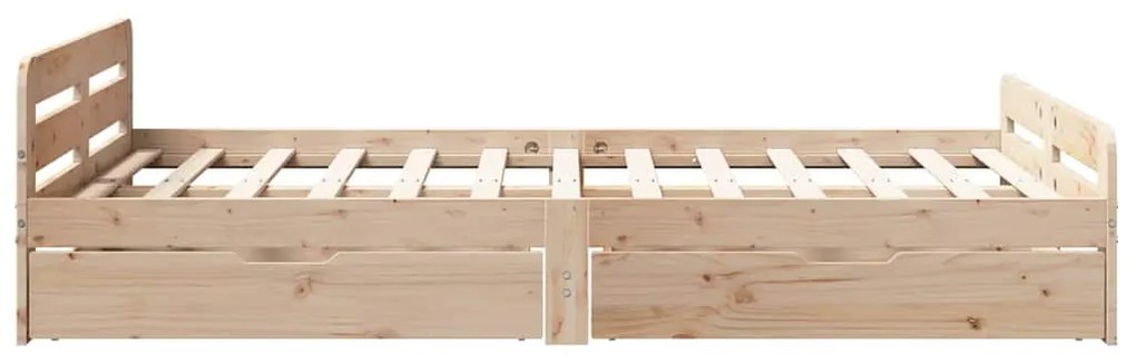vidaXL Σκελετός Κρεβατιού Χωρίς Στρώμα 120x190 εκ Μασίφ Ξύλο Πεύκου