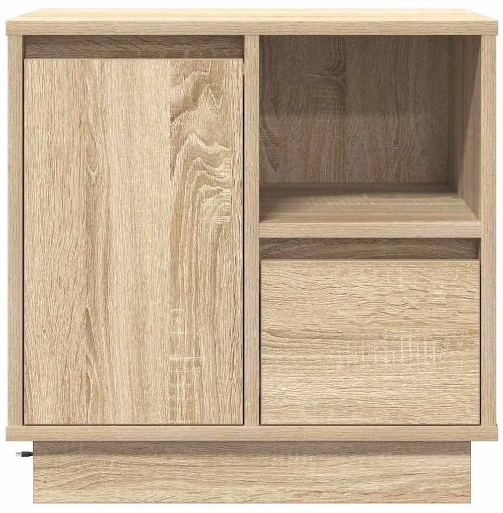 vidaXL Κομοδίνο με συρτάρι 2 pcs Δρύς Sonoma 50 x 34,5 x 50 εκ.