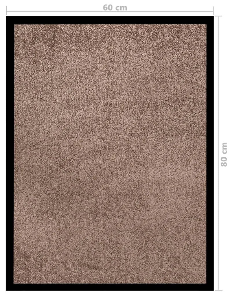 vidaXL Πατάκι Εισόδου Καφέ 60 x 80 εκ.