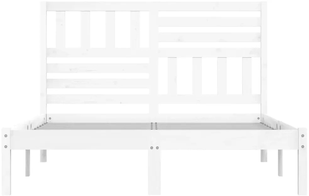 vidaXL Πλαίσιο Κρεβατιού Λευκό 120 x 200 εκ. από Μασίφ Ξύλο Πεύκου