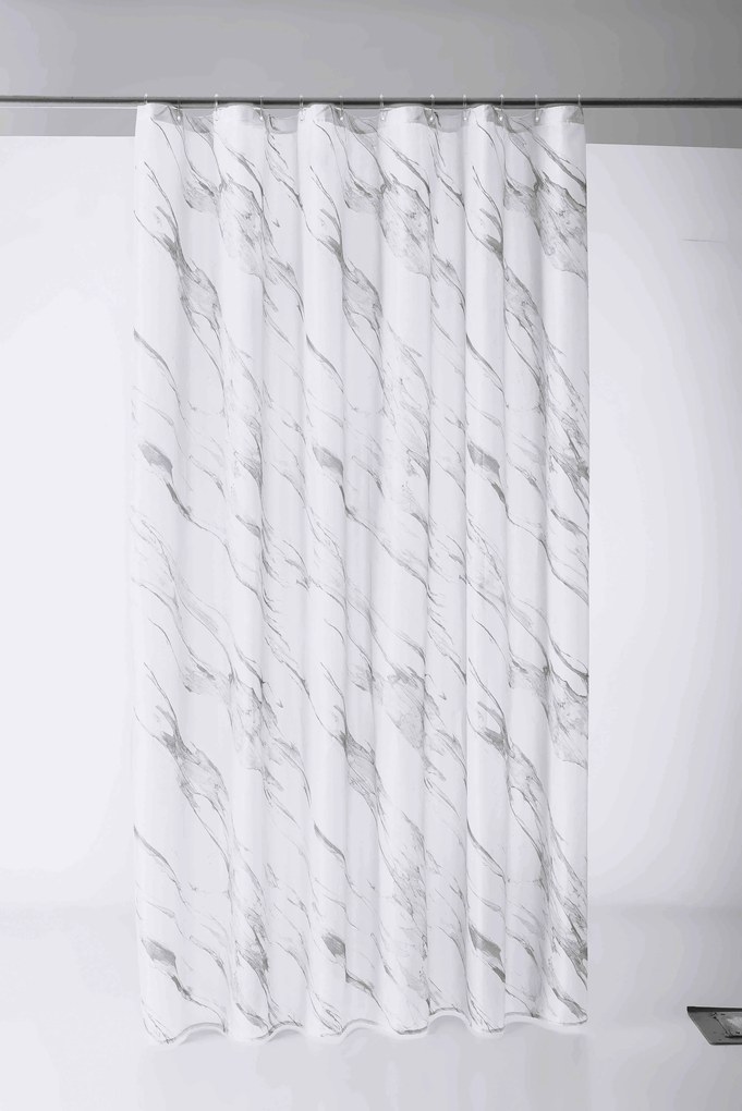 Κουρτίνα Μπάνιου Marble Silver 180X200