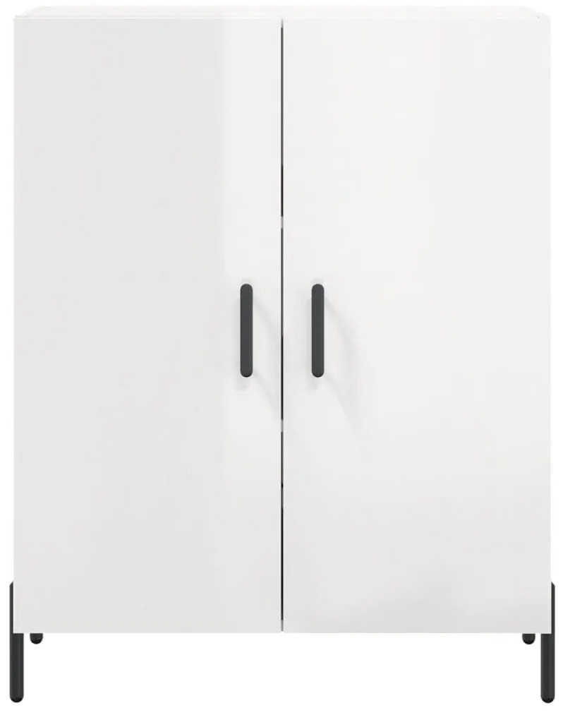 vidaXL Ντουλάπι Γυαλιστερό Λευκό 69,5x34x90 εκ. Επεξεργασμένο Ξύλο