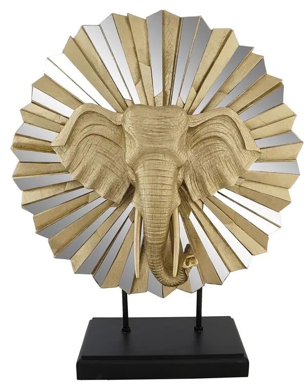 Διακοσμητική Φιγούρα DKD Home Decor 47 x 18 x 56,5 cm Ελέφαντας Χρυσό