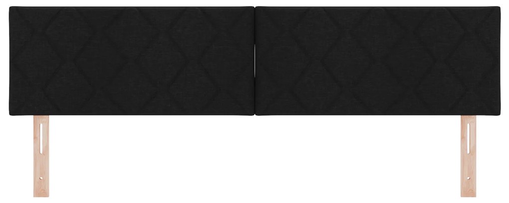 vidaXL LED Κεφαλάρι Σχεδίου Διαμαντένιων Μπλοκ Μαύρο 180 εκ. Ύφασμα