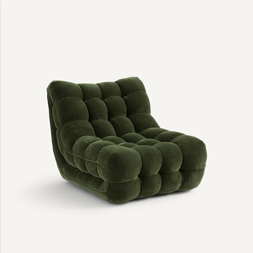 Καπιτονέ πολυθρόνα από βελούδινο chenille, Jud