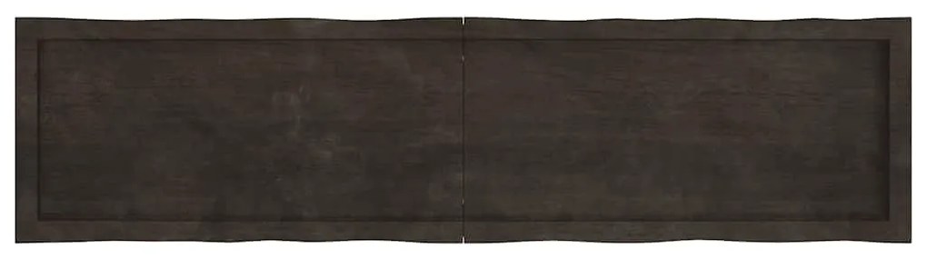 vidaXL Επιφ Τραπεζιού Αν Καφέ 160x40x(2-6)εκ.Ακατέργ. Μασίφ Ξύλο Δρυός