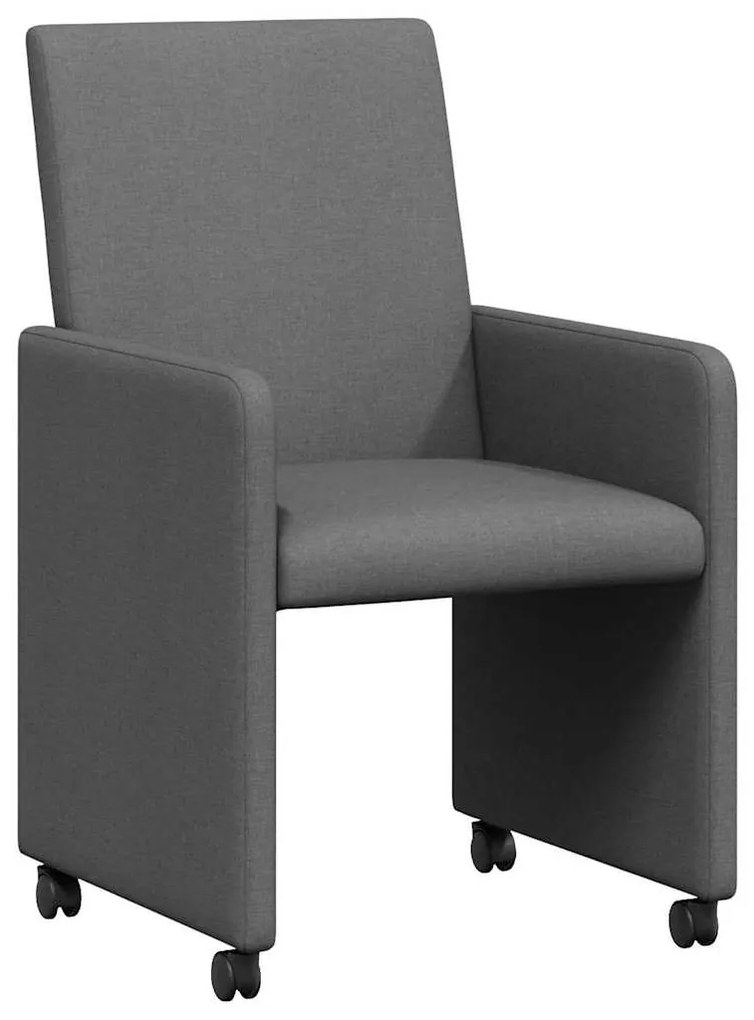 vidaXL Καρέκλα τραπεζαρίας 2 pcs Σκούρο γκρι 57 x 66 x 94 εκ ύφασμα