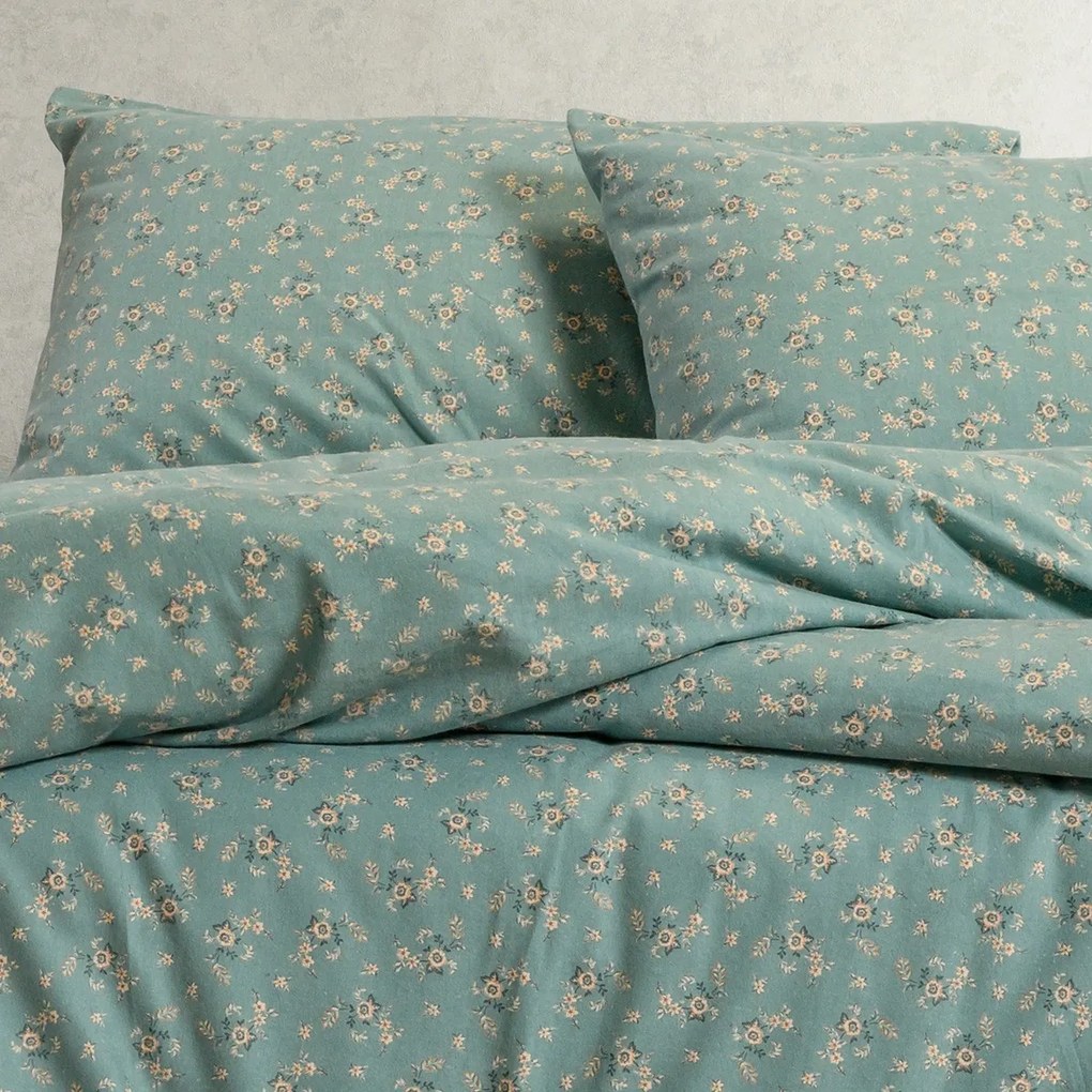 Ζεύγος Μαξιλαροθήκες Φανελένιες 53x72εκ. Fay Petrol Winter Line Melinen 20005119