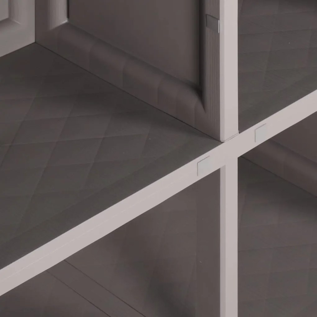 vidaXL Πλαστικό Ντουλάπι Γκρι 79 x 43 x 125 εκ. με Σχέδιο Ξύλου