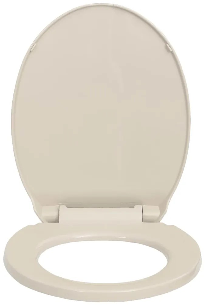 vidaXL Κάλυμμα Λεκάνης με Μηχανισμό Soft Close Οβάλ Βερικοκί