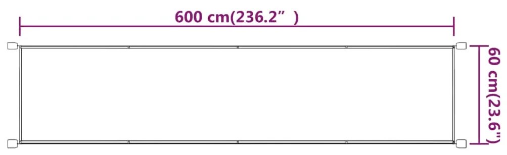 vidaXL Τέντα Κάθετη Taupe 60 x 600 εκ. από Ύφασμα Oxford