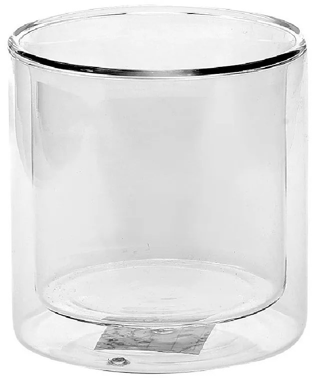 DIS. ΠΟΤΗΡΙ ΔΙΠΛΟΤΟΙΧΟ ΚΥΛΙΝΔΡ. BOROSILICATE 350ML 9Χ9Χ9ΕΚ | Συσκευασία 2 τμχ