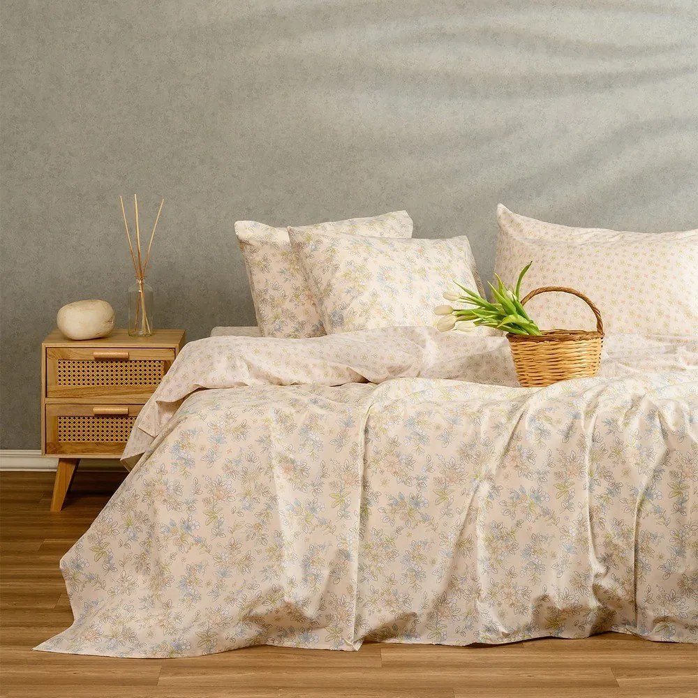 Σεντόνια Chloe (Σετ 4τμχ) Peach Melinen King Size 260x270cm Βαμβάκι-Πολυέστερ