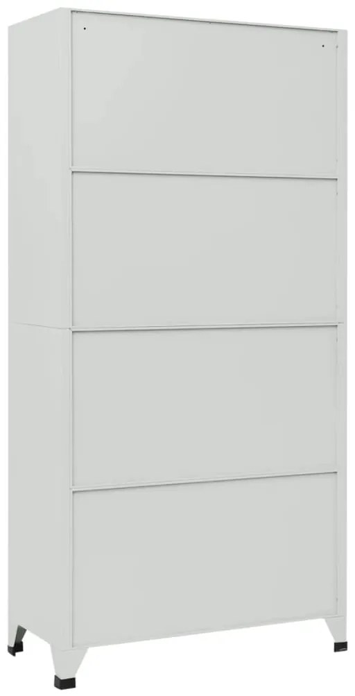 vidaXL Φοριαμός Γκρι 90x45x180 εκ. από Ατσάλι με 6 Τμήματα