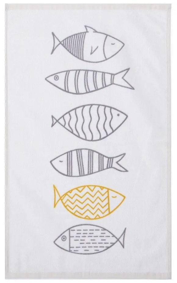 Ποτηρόπανο Fish Style Βελουτέ Ecru Nef-Nef 40x60cm 100% Βαμβάκι