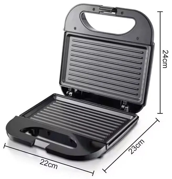 RAF Τοστιέρα με Αντικολλητικές Πλάκες 850W R.261 - Sandwich Maker with Non-Stick Plates
