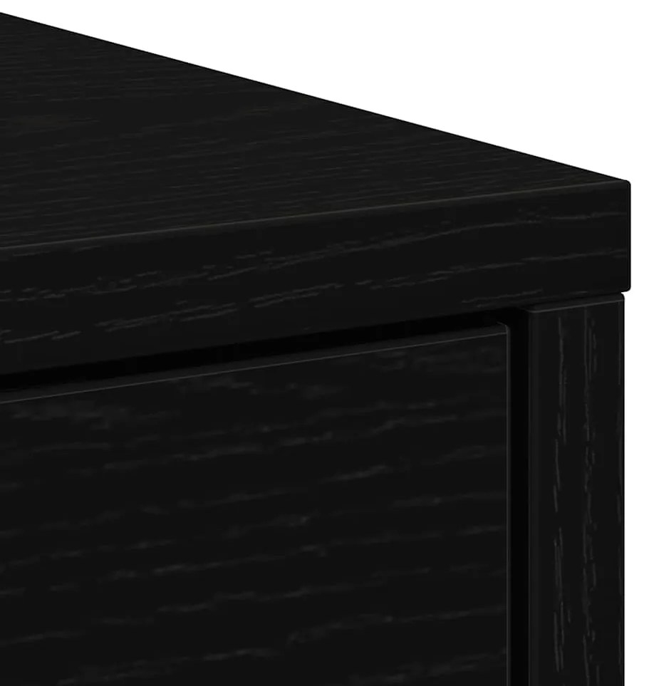 Συρταριέρα με Συρτάρια Μαύρη βελανιδιά 80x34x76 εκ. Επεξ. Ξύλο - Μαύρο
