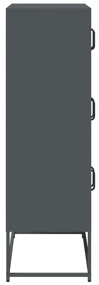 vidaXL Highboard Ανθρακί 68x39x123 cm Χάλυβας