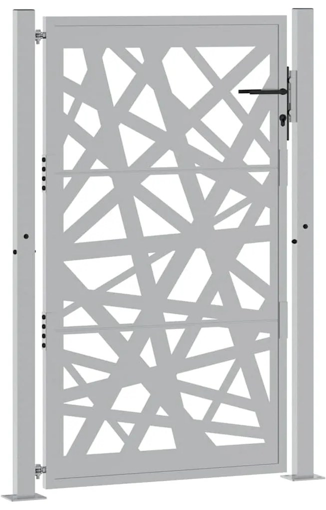 vidaXL Πόρτα Κήπου 100x150 εκ. από Ατσάλι με Ανθεκτικό στις Καιρικές Συνθήκες Φωτισμού