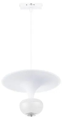 Μαγνητικό Κρεμαστό Φωτιστικό Ράγας Ultra Thin LED 5W 3CCT Φ20cm InLight-TMU0240-White-Λευκό TMU0240-White