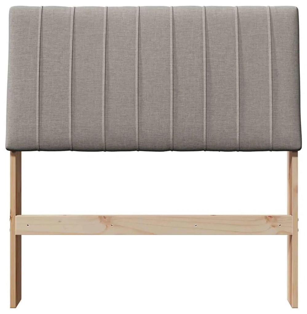 vidaXL Ταπετσαρισμένο κεφαλάρι Taupe 90 cm Στερεά ξυλεία πεύκου