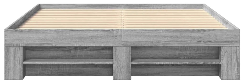 vidaXL Πλαίσιο Κρεβατιού Γκρι Sonoma 150x200 εκ. Επεξεργασμένο Ξύλο