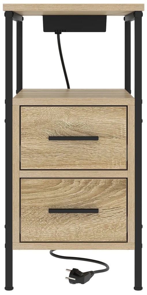 vidaXL Κομοδίνο Sonoma Δρυς 30 x 48 x 61 εκ Επεξεργασμένο ξύλο