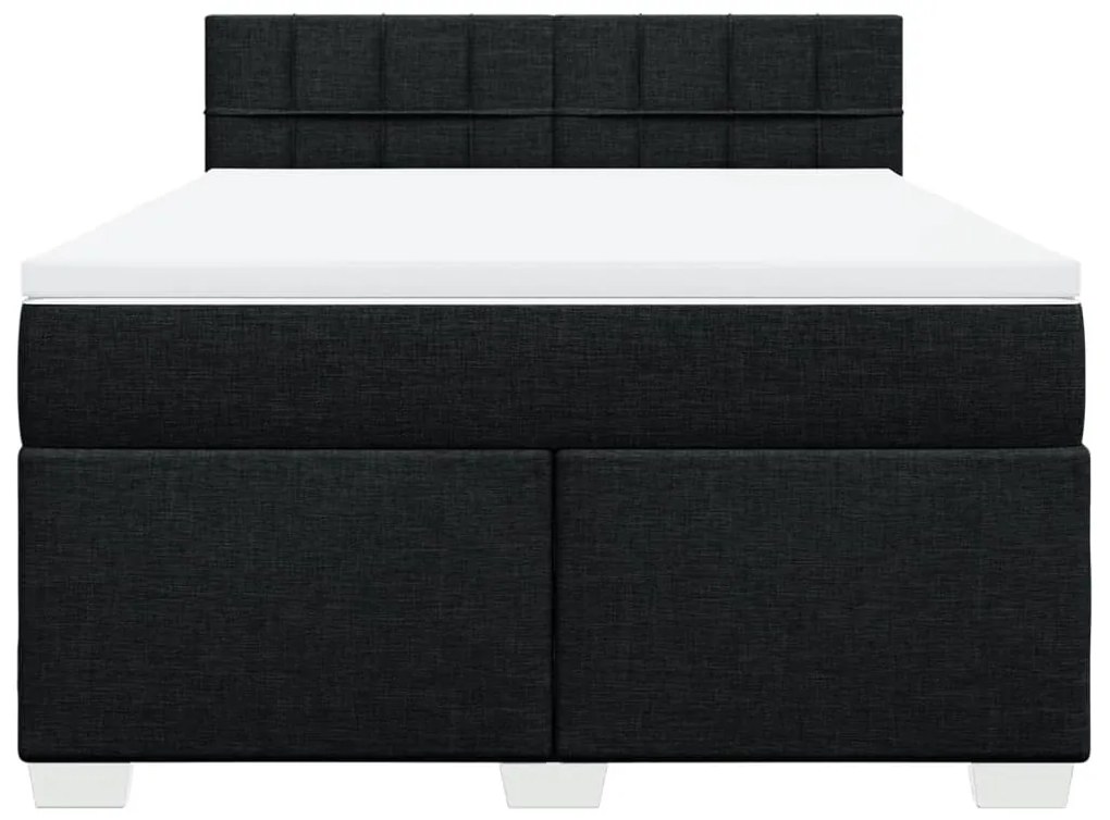 ΚΡΕΒΑΤΙ BOXSPRING ΜΕ ΣΤΡΩΜΑ ΜΑΥΡΟ 160X200 ΕΚ. ΥΦΑΣΜΑΤΙΝΟ 3288241