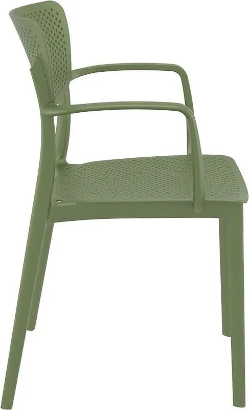Πολυθρόνα Πολυπροπυλενίου Loft Olive Green 54X53X82εκ.