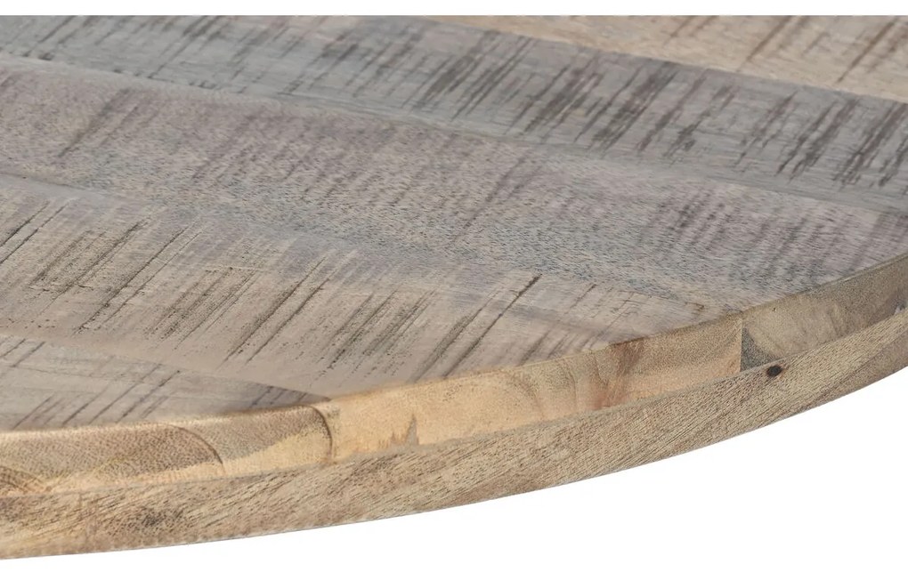 Τραπεζαρία DKD Home Decor Φυσικό Μαύρο Μέταλλο Ξύλο από Μάνγκο 200 x 100 x 76 cm