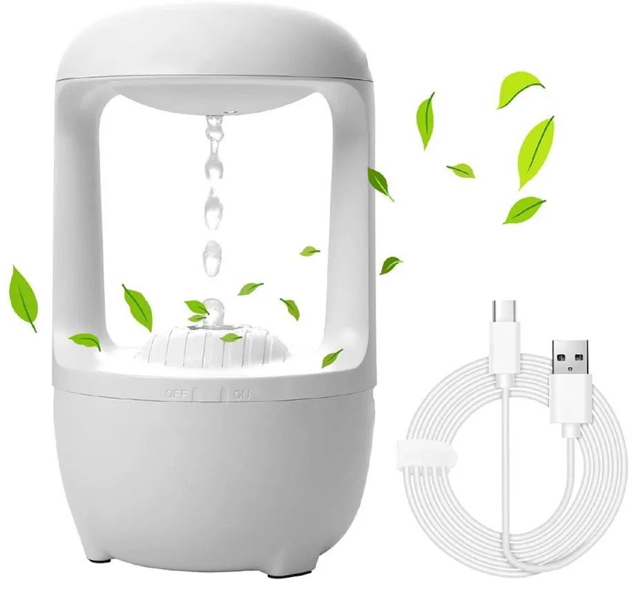 Επαναφορτιζόμενος Υγραντήρας - Diffuser Αρωματοθεραπείας Anti - Gravity Water Drop