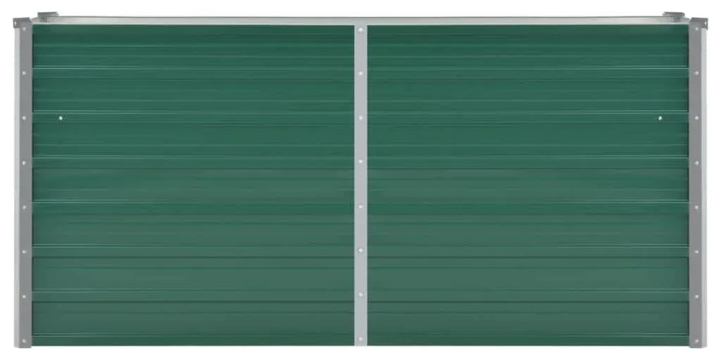 Ζαρντινιέρα Υπερυψωμένη Πράσινη 160x40x77 εκ. Γαλβαν. Χάλυβας - Πράσινο