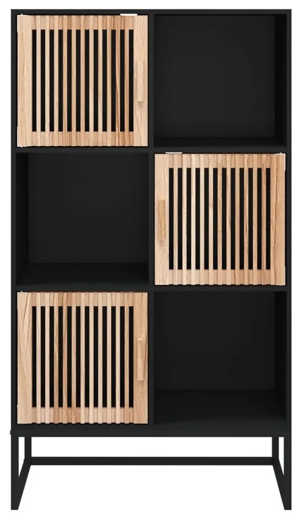 Ντουλάπι Μαύρο 70 x 35 x 125 εκ. από Επεξεργασμένο Ξύλο - Μαύρο