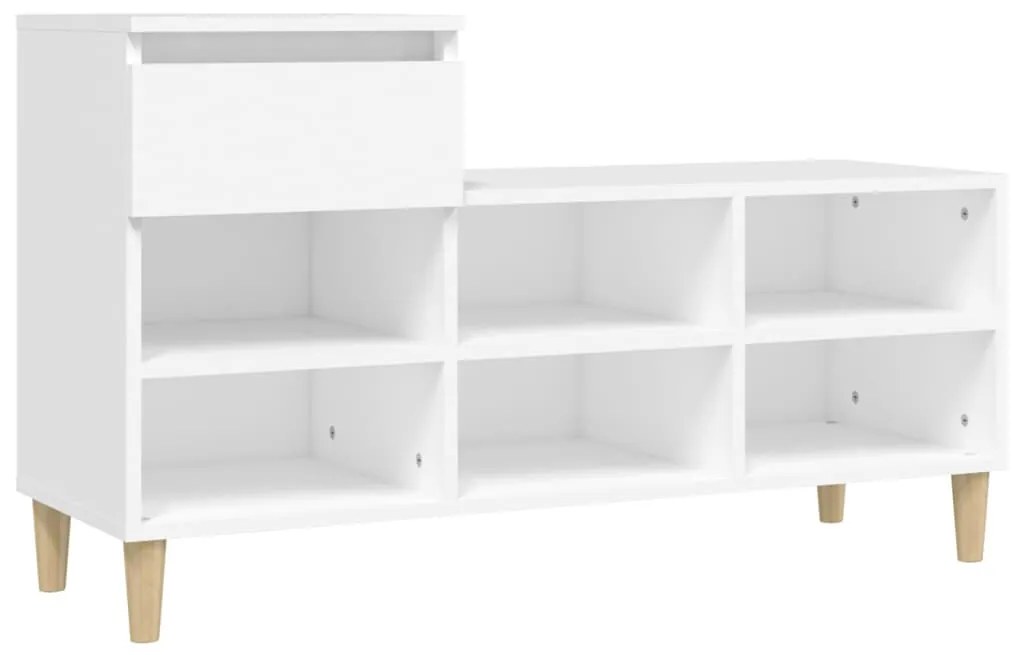 vidaXL Παπουτσοθήκη Λευκή 102x36x60 εκ. από Επεξεργασμένο Ξύλο
