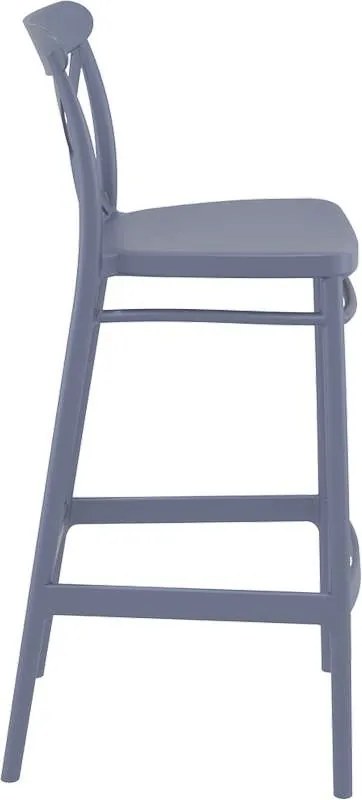 ΣΚΑΜΠΟ ΚΡΟΣ 75εκ. DARK GREY ΠΟΛ/ΝΙΟΥ 45Χ52Χ106εκ.