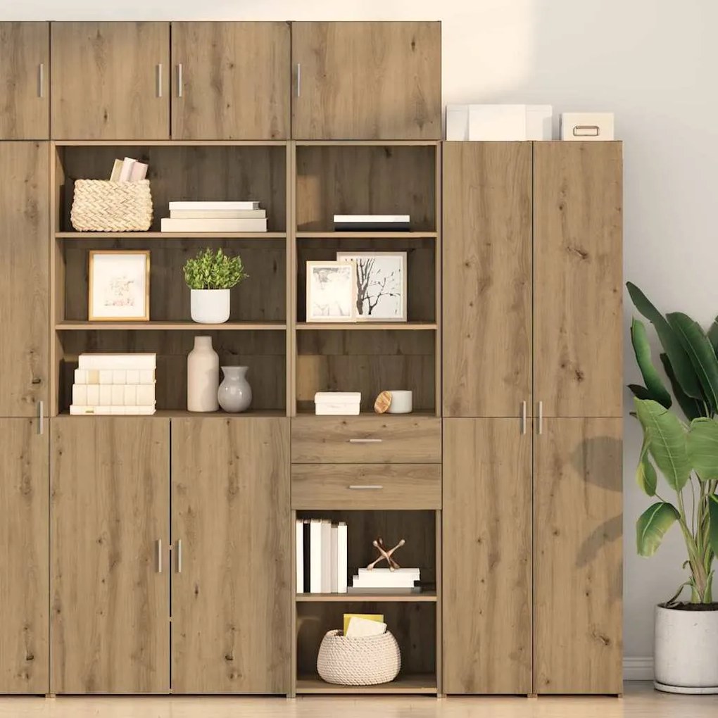 vidaXL Highboard Artisan Oak 50 x 42,5 x 185 εκ. Επεξεργασμένο ξύλο
