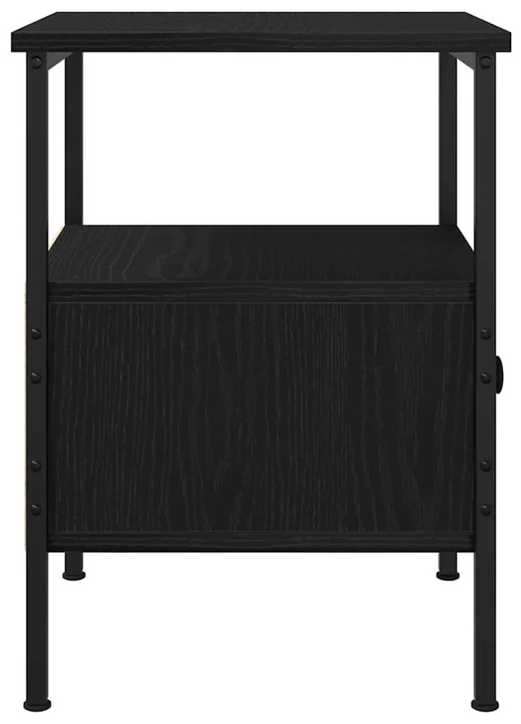 vidaXL Κομοδίνο με συρτάρι 2 pcs Μαύρη δρυς 34 x 36 x 50 εκ