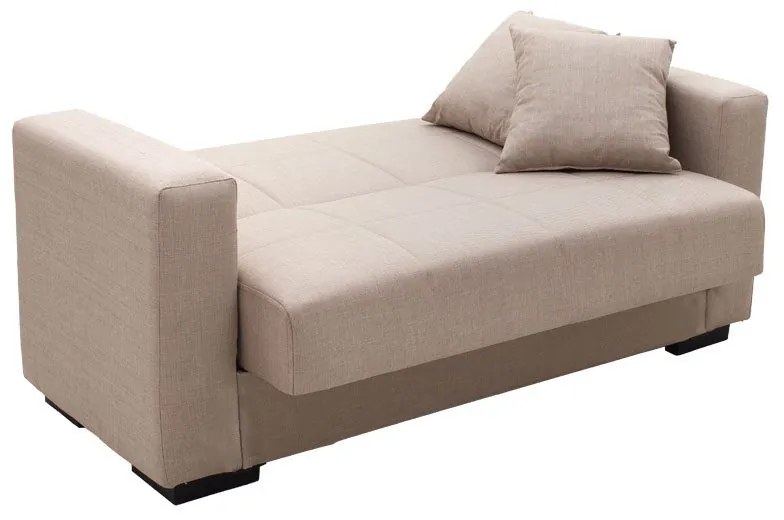 Kαναπές κρεβάτι Vox pakoworld 2θέσιος ύφασμα μπεζ 148x77x80εκ