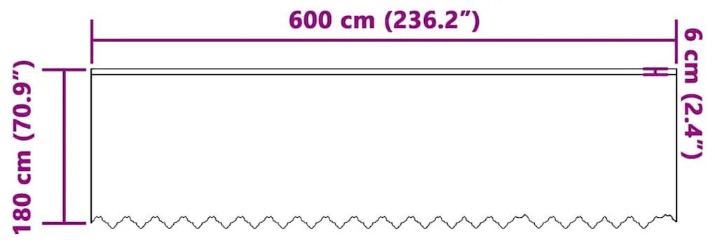 vidaXL Κουρτίνες με κουρτίνες Λευκό 600 x 180 εκ Πολυεστέρας