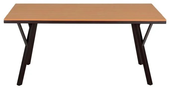 Τραπέζι FL6514 Fylliana Μεταλλικό Polywood Καφέ 160x91x72 εκ. 160x91x72 εκ.