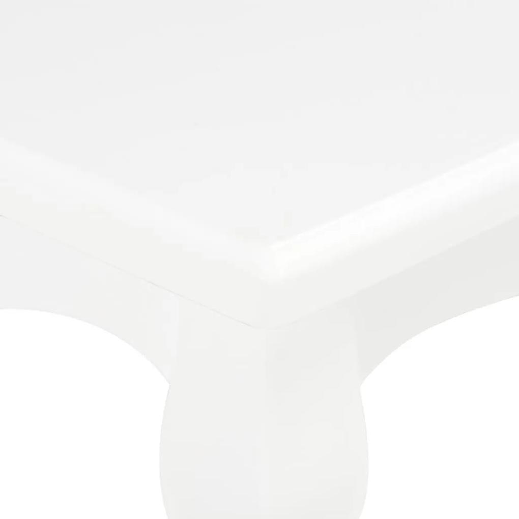 Τραπεζάκι Σαλονιού Λευκό 110x60x40 εκ. από Μασίφ Ξύλο Πεύκου - Λευκό
